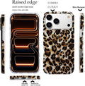 Sparkle Translucent Leopard Print Case for iPhone 17 Pro 6.3" Cheetah Silicone Protective Cover by Merch Section