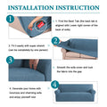 Flamingo P High Stretch Sofa Slipcover Armchair Cover Dusty Blue Size Small by Deal US