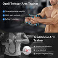 Osnil Twister Arm Trainer Adjustable 60-85-110lbs Forearm Strengthener Blue by Deal US