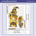 AllWenTo 5D Diamond Painting Kit Sunflower Anime Gnome 12x16 Inch by Deal US