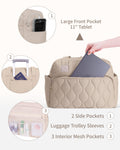 Wandering Nature Small Travel Duffle Bag 18x14x8 Beige Laptop Compartment by Deal US