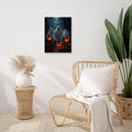 Gothic Halloween Ghost Pumpkin Wall Art Canvas Painting Framed 12x16 by Deal US