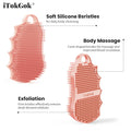 iTokGok Silicone Body Scrubber Silver-Infused Dual-Sided 3-in-1 Pink by Deal US