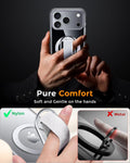 Clear Shockproof Case with Ring Stand for iPhone 17 Pro 6.3 inch by Merch Section