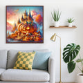 LKHMVCA Fall Pumpkin Castle Candle Diamond Painting Kit 13.8x13.8 Inch by Deal US
