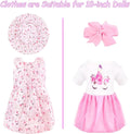 17Pcs 18 Inch Girl Doll Clothes and Accessories Doll Accessories Case Luggage by Vanessa Jane