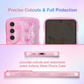 Wave Butterfly Case for Samsung Galaxy A16 4G/5G Case, Pretty Bling Star Butterf