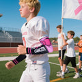 PABOBIT Breast Cancer Awareness Pink Ribbon Arm Sleeves Football 1 Pair Size by Deal US