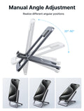 Aluminium Phone Stand for Desk — Adjustable Portable Holder for iPhone 17/16/15/