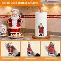 GAJ Christmas Paper Towel Holder Santa Claus Walnut Color 3D Xmas Decor by Deal US