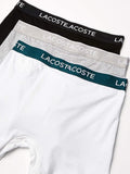 Lacoste Underwear Men's 3-Pack Classic Cotton Stretch Boxer Briefs by I-Max Fashions