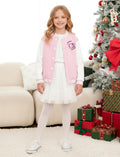 PATPAT Girls Varsity Baseball Jacket Light Pink Unicorn Coat Size 4-5T by Deal US