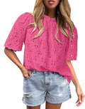 BETTE BOUTIK Womens Flowy Summer Tunic Top Bright Pink Size XL by Deal US