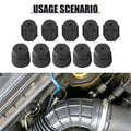 lekudo Car A/C Service Port Cap Kit 10pcs 0.5" Low & 0.6" High Pressure Black by Deal US