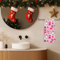 WDSFHYJK Coquette Christmas Santa Kitchen Towels Hot Pink 16x24 Inch by Deal US
