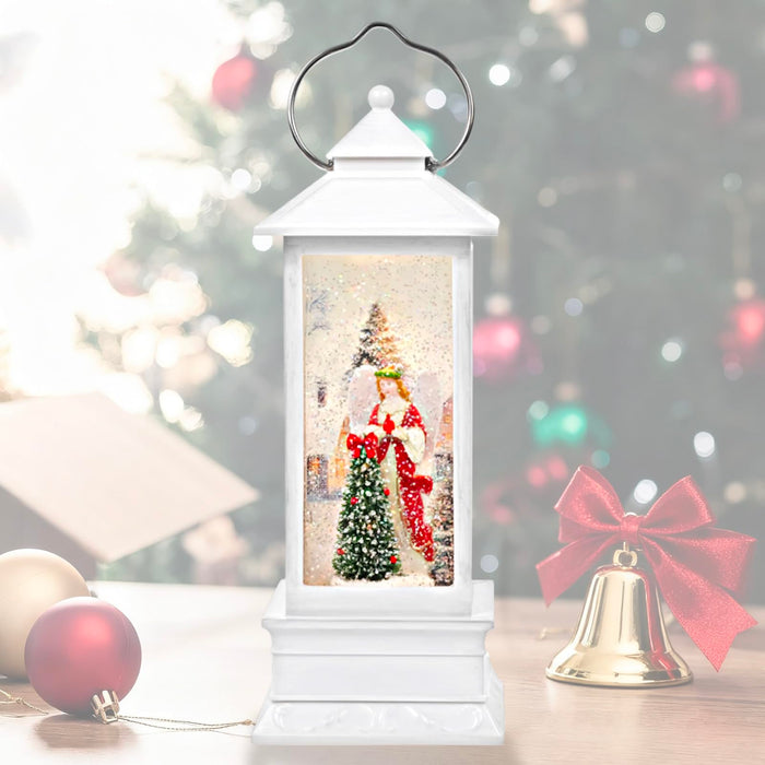 Little Glee Christmas Lantern LED Music Holiday Decoration Angel Tree Resin by Deal US
