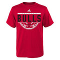Adidas NBA Youth Chicago Bulls Balled Out Short Sleeve Tee-Red- Size M(10-12) by Vanessa Jane