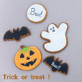 JOB JOL Halloween Cookie Cutters 4 PCS Ghost Pumpkin Bat Skull 3.5-4.5" by Deal US
