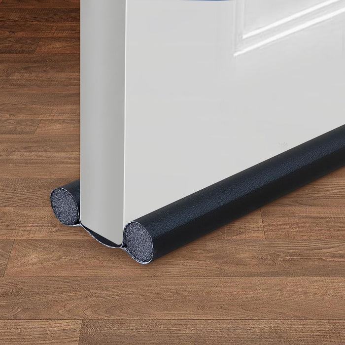 Protalwell Door Draft Stopper Brown Under Door Insulator Fits 1-3/4" Doors by Deal US