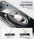 Clear Case with Double Ring Stand for iPhone 17 Pro 6.3" Shockproof Cover by Merch Section