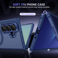 Magnetic Case for Samsung Galaxy Z Fold 7 with Built-in Screen Protector Blue by Merch Section