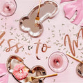 HQKJGSYX 10 PCS Disposable Glitter Party Plates Rose Gold Geometric Modern by Deal US