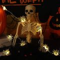 Joygoods Halloween Spider String Lights 7ft 20 LED Warm White Battery 2 Pack by Deal US