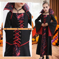 iTVTi Girls Vampire Costume Black Dress Halloween Cosplay 6-7 Years Tag 140 by Deal US