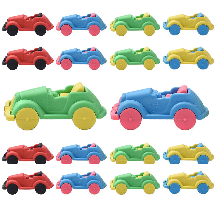 RONDURE Car Erasers 18 Pcs 3D Sports Car Puzzle Take Apart Erasers Kids by Deal US