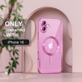 Magnetic Case for iPhone 16 6.1" Hot Pink Clear Soft Cover by Merch Section