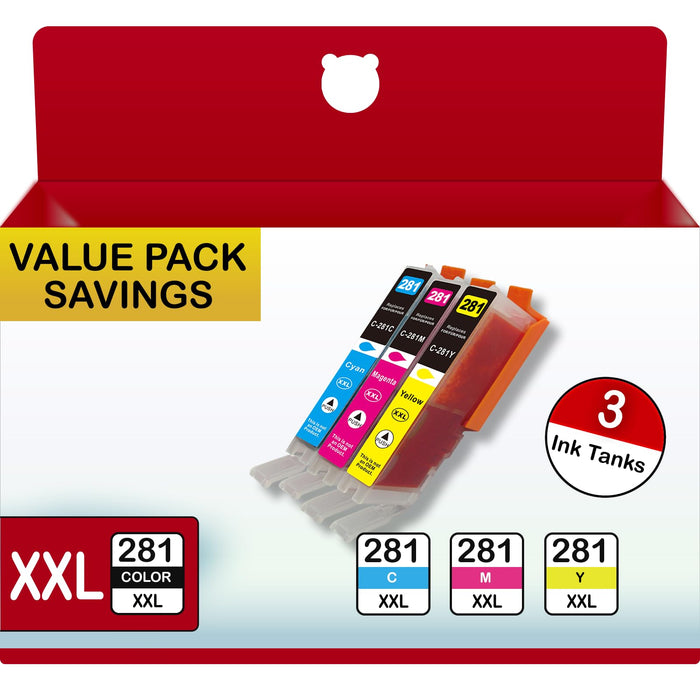 INKOKU Compatible Canon PGI-280XXL CLI-281XXL Ink Cartridges 5 Pack by Deal US