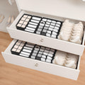 Cupic Cupid Drawer Organizer Set of 4 Foldable Black Closet Dividers by Deal US