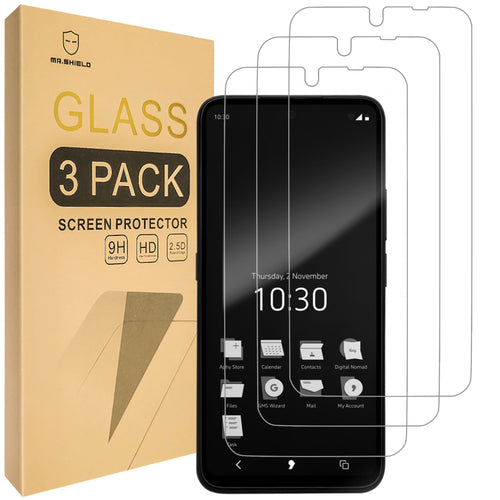 Mr.Shield Screen Protector for Punkt MC02 5G Tempered Glass Clear 3-Pack by Deal US