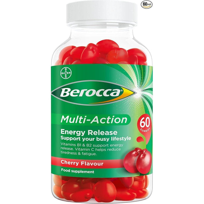 Berocca Multi- Action Energy Release Cherry Gummies 60 Ct by Pasteur Pharmacy