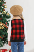 AlisOker Toddler Fleece Buffalo Plaid Puffer Vest Winter Coat Size 3T by Deal US