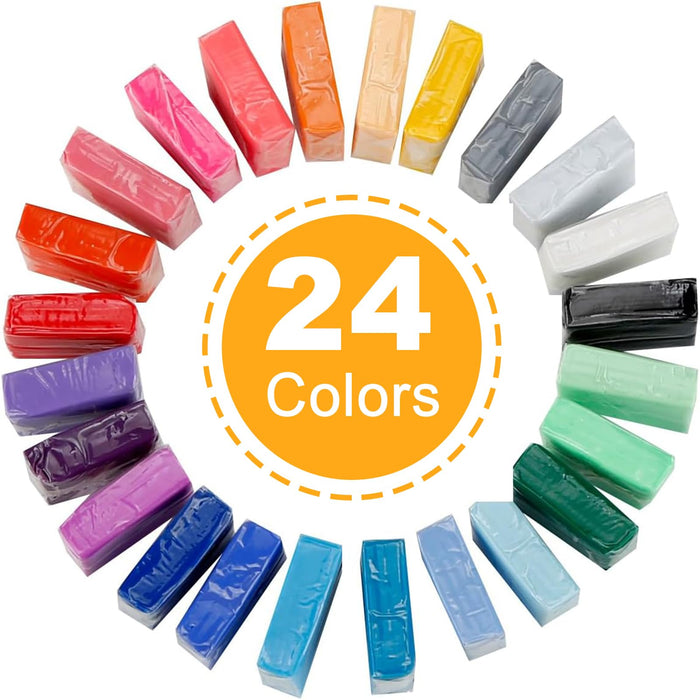 CiaraQ Polymer Clay Kit Mini Modeling Set 24 Colors for Kids Beginners Artist by Deal US