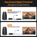 Docutca Smart Indoor TV Antenna 600+ Miles Range HD 4K 1080P Black Antenna-2043 by Deal US