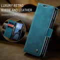 Classic Leather Wallet Flip Case for Samsung Galaxy Z Fold 7 5G with Kickstand Card Holder Teal by Merch Section