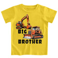 Funnycokid Big Brother Bulldozers Excavator Toddler Shirt Yellow Size 2-3T by Deal US