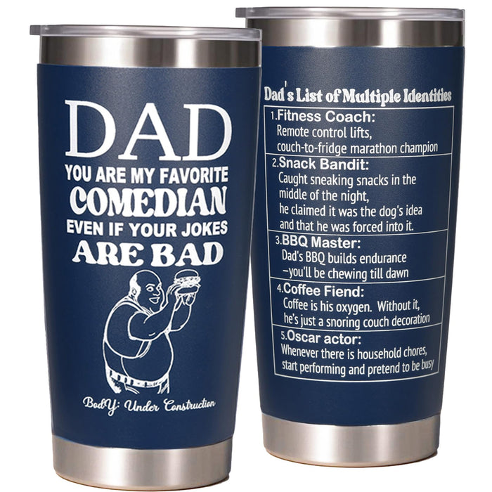 Carselage Stainless Steel Tumbler 20Oz Navy Blue Fathers Day Gift Dad by Deal US
