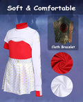 ACLGCSU Girls Zombie Cheerleader Costume 3PCS White Skirt Size 5-6 Years by Deal US