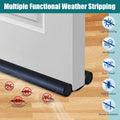 Protalwell Door Draft Stopper Brown Under Door Insulator Fits 1-3/4" Doors by Deal US
