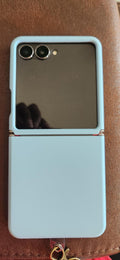 Case for Samsung Galaxy Z Flip 6 & 5 with Hinge Cover Screen Protector Black by Merch Section