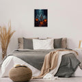 Gothic Halloween Ghost Pumpkin Wall Art Canvas Painting Framed 12x16 by Deal US