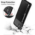 with iPhone 15 Case with Card Holder, 4-Card Dual Layer Heavy Duty Sh