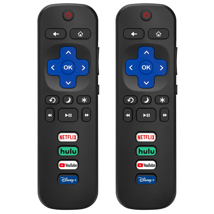 2) Replacement Remote Control Only For Roku Tv, Compatible For Tcl Roku/Hisense