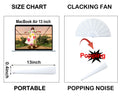 GeGeYa 13inch Large Rave Popping Hand Fans Foldable White 2 Packs by Deal US