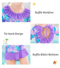 RAISEVERN Girls 2-Piece Mermaid Swimsuit Rash Guard Set A-mermaid-01 Size 3T by Deal US