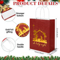 Bolsome 24Pcs Christmas Nativity Gift Bags Red Green Blue Gold Foil by Deal US