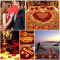 [Like New] LSVGSAK Romantic LED Candle Lights & 1000pcs Red Rose Petals Set by Deal US